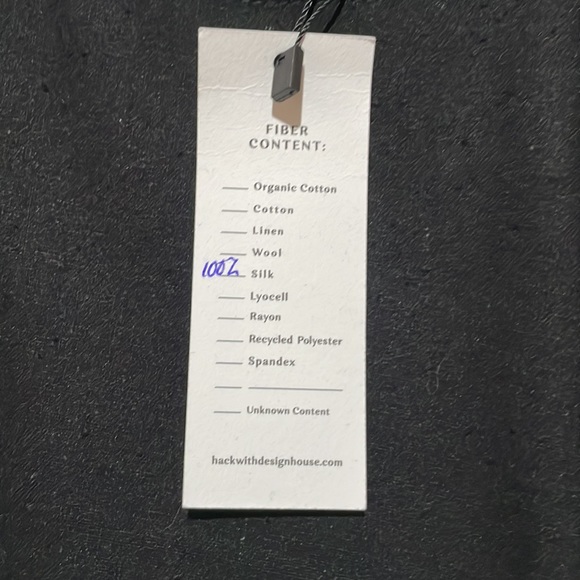 Hackwith Design House Raw Silk Top Black XS/S - Picture 5 of 5